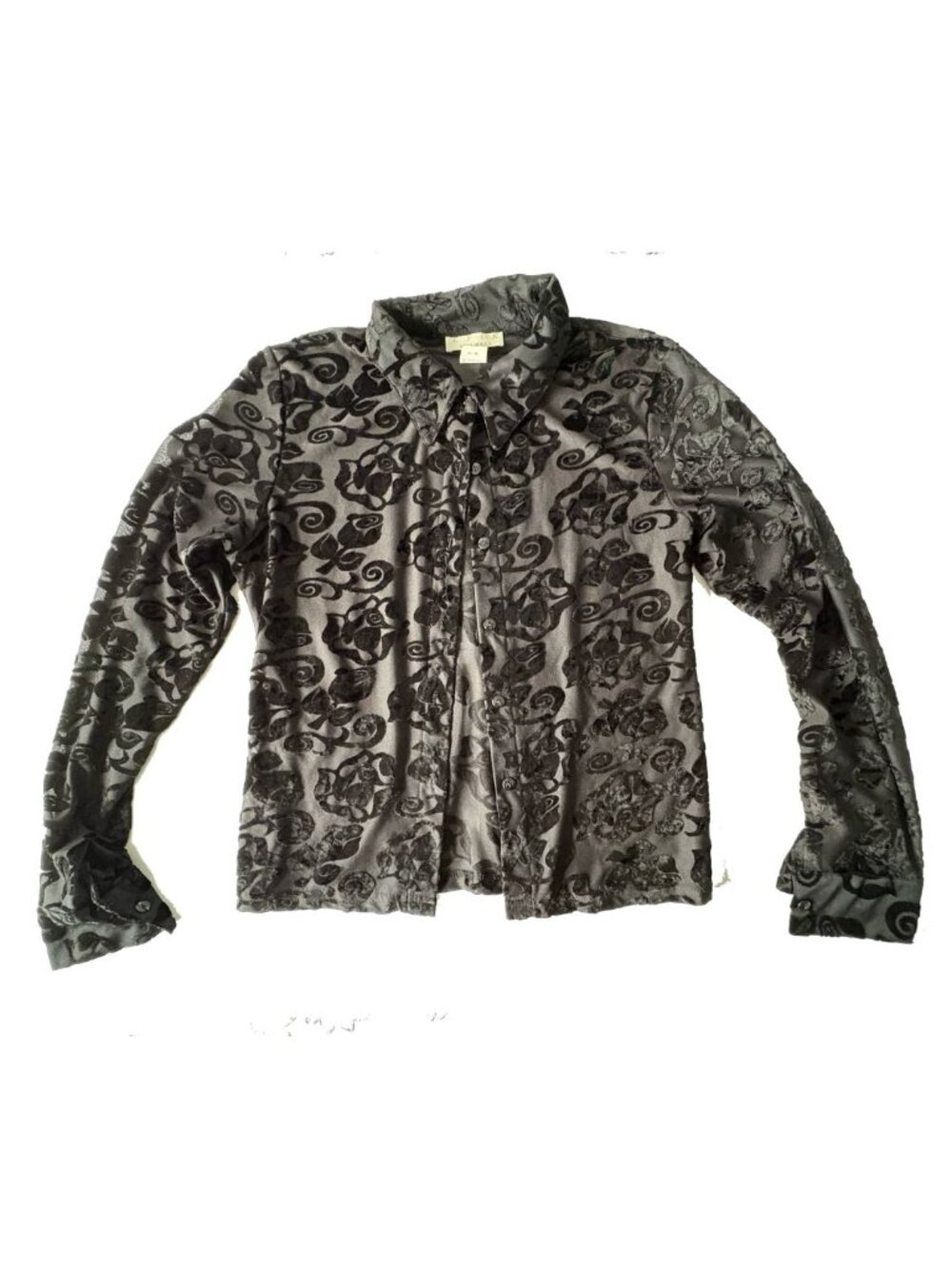 Y2K Velvet Button Up